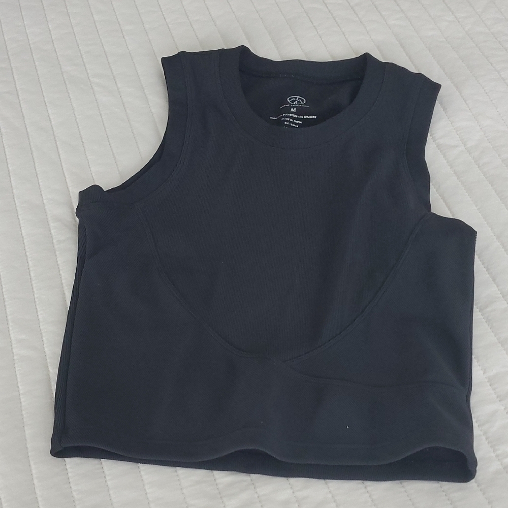 Black Sleeveless Tank Top